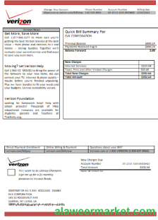 Verizon utility business bill,  SCR